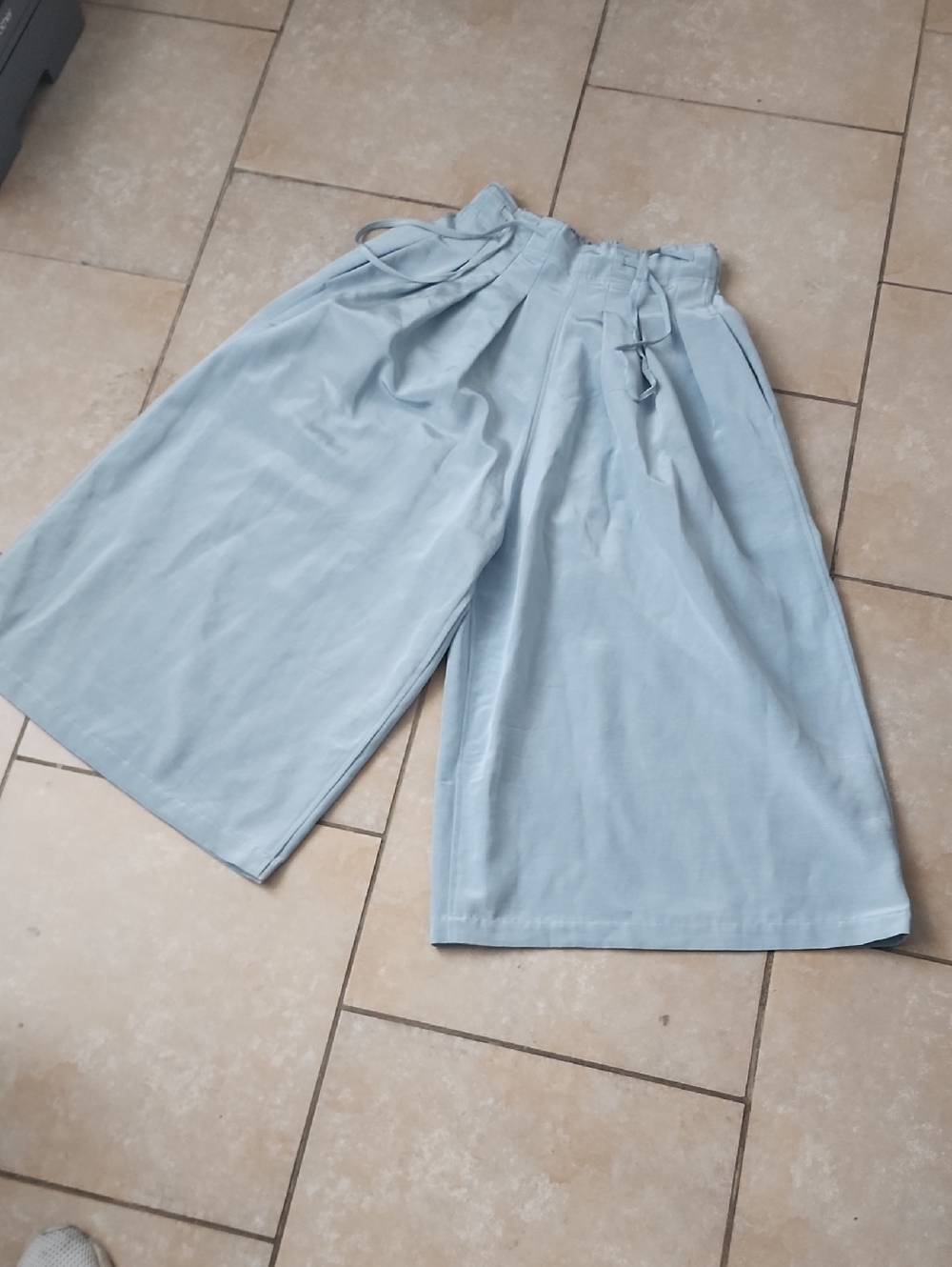 Vintage Light Blue Extra Wide Leg High Waist Culottes Size Small